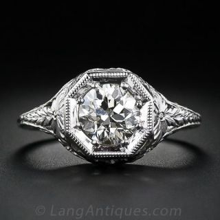 1.06 Carat Diamond Antique Engagement Ring