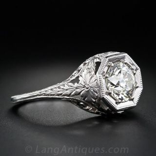 1.06 Carat Diamond Antique Engagement Ring