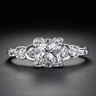 1.06 Carat Diamond Vintage Engagement Ring