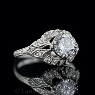 1.06 Carat Edwardian Diamond Engagement Ring