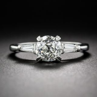 1.06 Carat Old European-Cut Platinum Diamond Ring