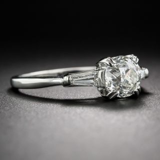 1.06 Carat Old European-Cut Platinum Diamond Ring