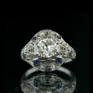 Art Deco Diamond Engagement Ring 