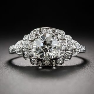 1.06 ct. Art Deco Platinum and Diamond Engagement Ring