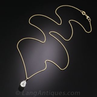 1.07 Carat Antique Pear Shape Diamond Drop