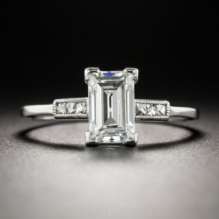1.07 Carat Diamond Art Deco Solitaire Engagement Ring - GIA  H VS2 