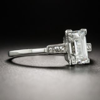 1.07 Carat Diamond Art Deco Solitaire Engagement Ring - GIA  H VS2 