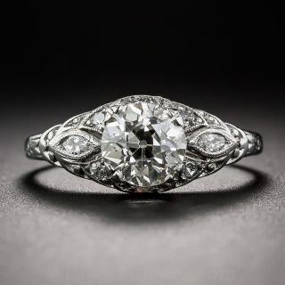 1.07 Carat K/VS2 (GIA) Diamond Art Deco Engagement Ring