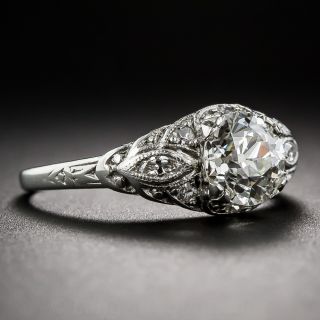 1.07 Carat K/VS2 (GIA) Diamond Art Deco Engagement Ring