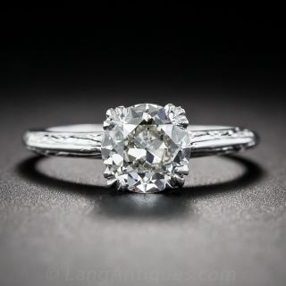 1.07 Diamond Vintage Solitaire Engagement Ring GIA I VS1