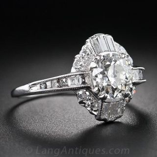 1.08 Carat Art Deco Diamond Ring