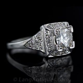 1.08 Carat Art Deco Diamond Ring