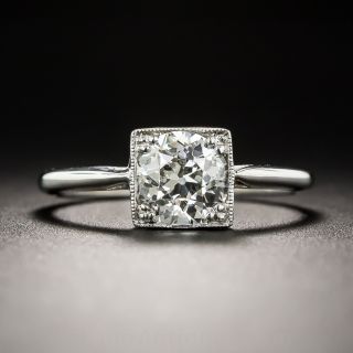 1.08 Carat Diamond Vintage Solitaire Engagement Ring - GIA K VS2 