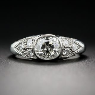 1.08 Carat Mine-Cut Diamond Vintage Engagement Ring - GIA K/SI2
