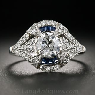 1.09 Carat Art Deco Diamond Ring - 1