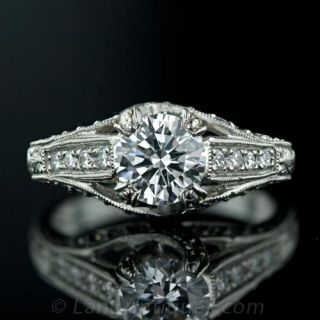1.09 Carat Center Diamond Edwardian Style Ring Main View 1