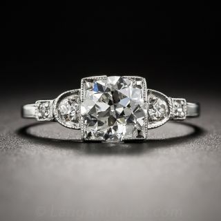 1.09 Carat Diamond Art Deco Engagement Ring - GIA I VS1
