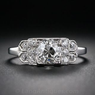 1.09 Carat Diamond Early-Art Deco Engagement Ring