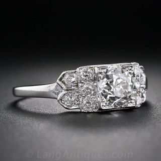 1.09 Carat Diamond Early-Art Deco Engagement Ring