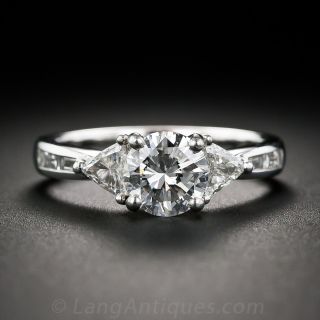 1.09 Carat Diamond Estate Engagement Ring in Platinum