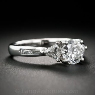 1.09 Carat Diamond Estate Engagement Ring in Platinum