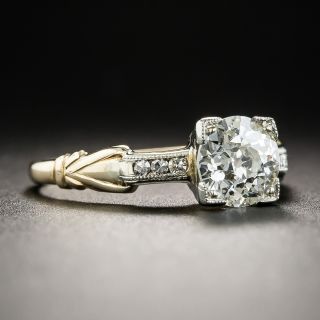 1.09 Carat Diamond Vintage Two-Tone Engagement Ring - GIA J VS2 