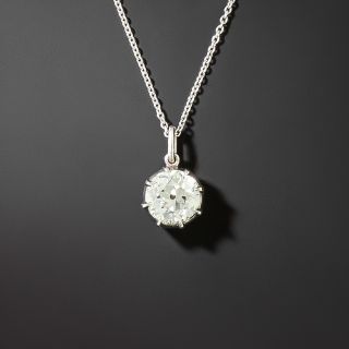 1.09 Carat European-Cut Diamond Solitaire Pendant - GIA K VS1 - 2