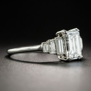 1.09 Emerald-Cut  Diamond Platinum Engagement Ring - GIA D VVS 1