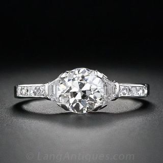 1.10 Carat Art Deco Diamond Engagment Ring