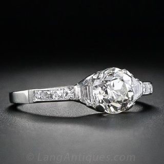1.10 Carat Art Deco Diamond Engagment Ring