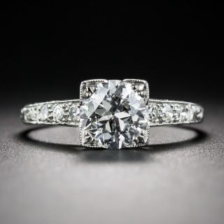  1.10 Carat Art Deco Diamond Ring GIA F SI1 - 1