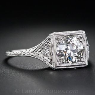 1.10 Carat Diamond  Antique Engagement Ring