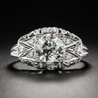 1.10 Carat Diamond Art Deco Engagement Ring
