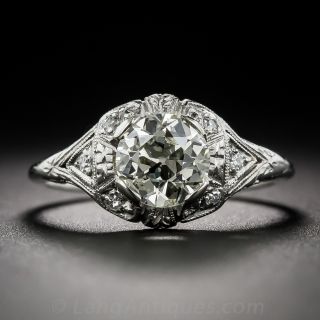 1.10 Carat Diamond Early Art
 Deco Engagement Ring