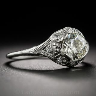 1.10 Carat Diamond Early Art
 Deco Engagement Ring