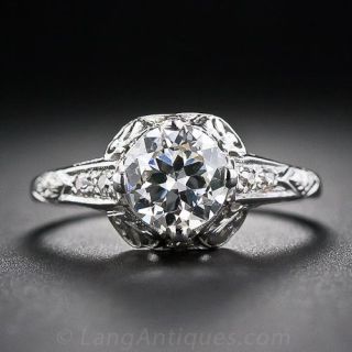 1.10 Carat Edwardian Diamond Engagement Ring