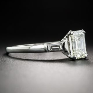 1.10 Carat Emerald-Cut Diamond and Platinum Ring