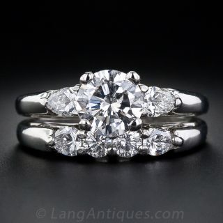 1.10  Carat Estate Diamond Wedding Set in Platinum - 2