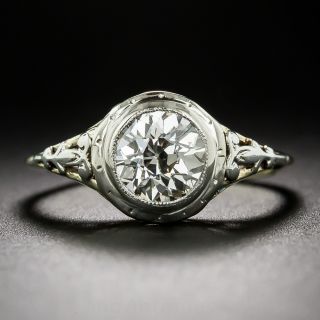 1.10 Carat European Cut Neo-Classical Diamond Engagement Ring