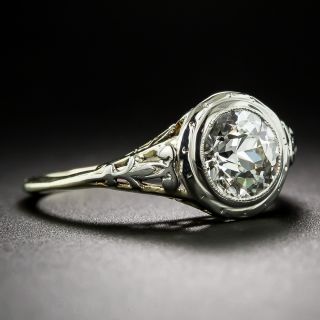 1.10 Carat European Cut Neo-Classical Diamond Engagement Ring