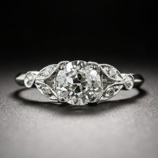 1.10 Carat GIA: H-SI1 Art Deco Diamond Engagement Ring