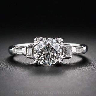 1.10 Carat Mid-Century Diamond Engagement Ring