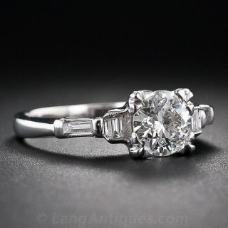 1.10 Carat Mid-Century Diamond Engagement Ring