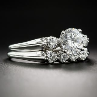 1.10 Carat Vintage Wedding Set Granat Brothers GIA E-VS1 