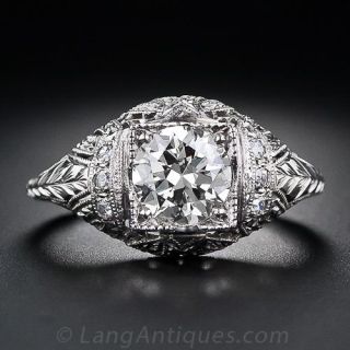 1.12 Carat Antique Diamond Engagement Ring