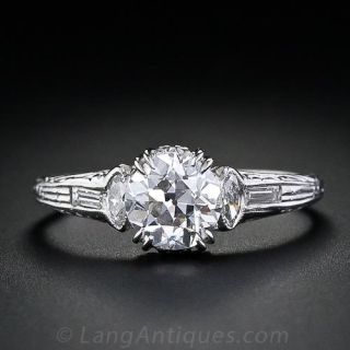 1.12  Diamond Art Deco Engagement Ring