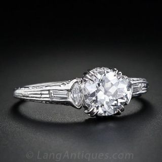 1.12  Diamond Art Deco Engagement Ring