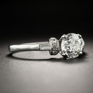 1.12 Diamond Vintage Engagement Ring - GIA H VVS1 
