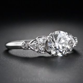 1.13 Carat Art Deco Diamond Engagement Ring