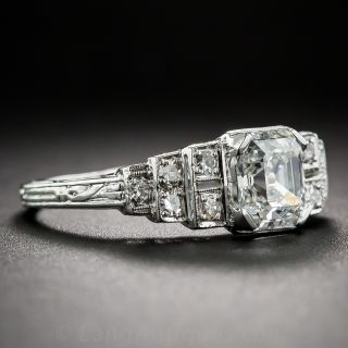 1.13 Carat Asscher-Cut Diamond Ring - GIA D VS1